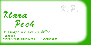 klara pech business card